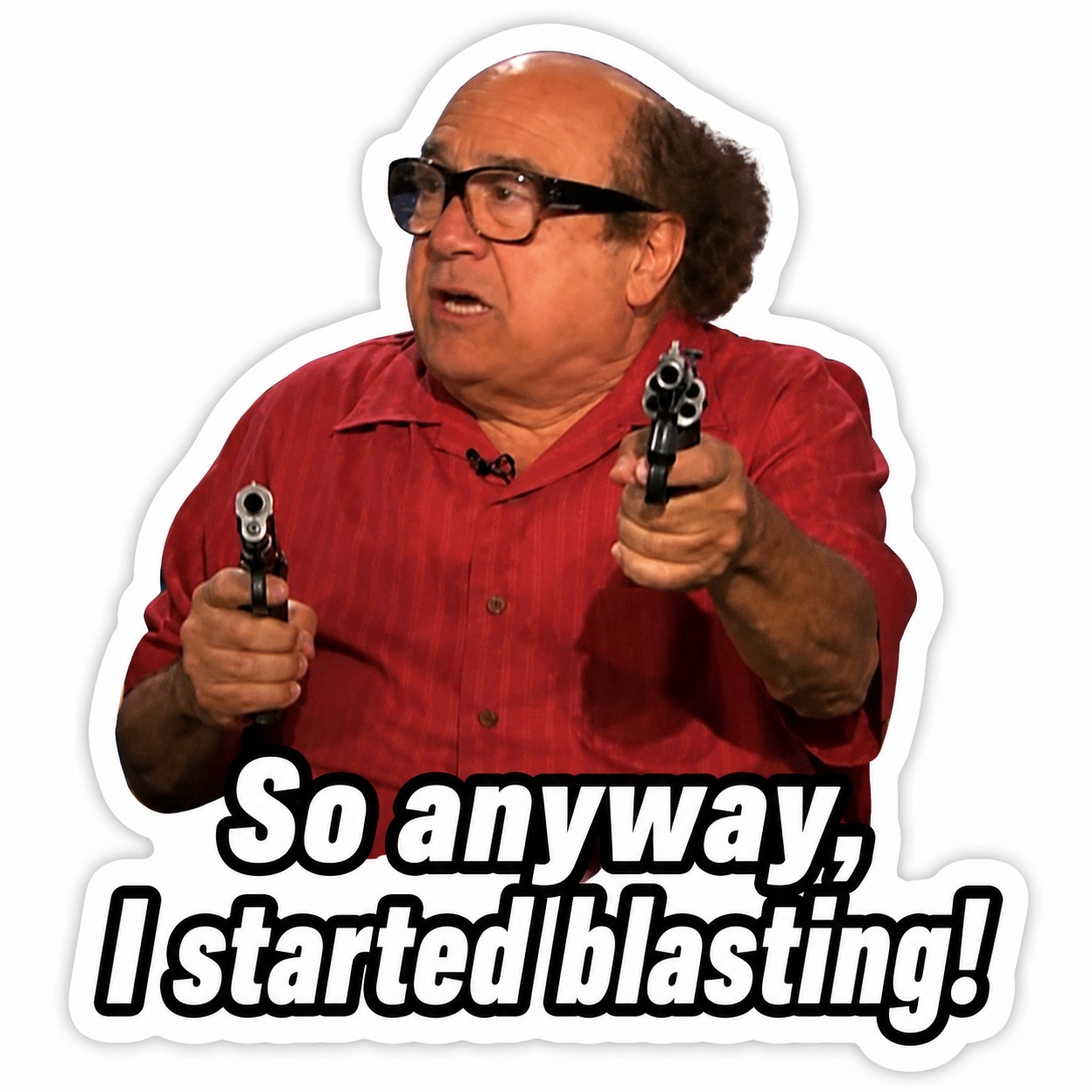 so anyway, i started blasting! sticker