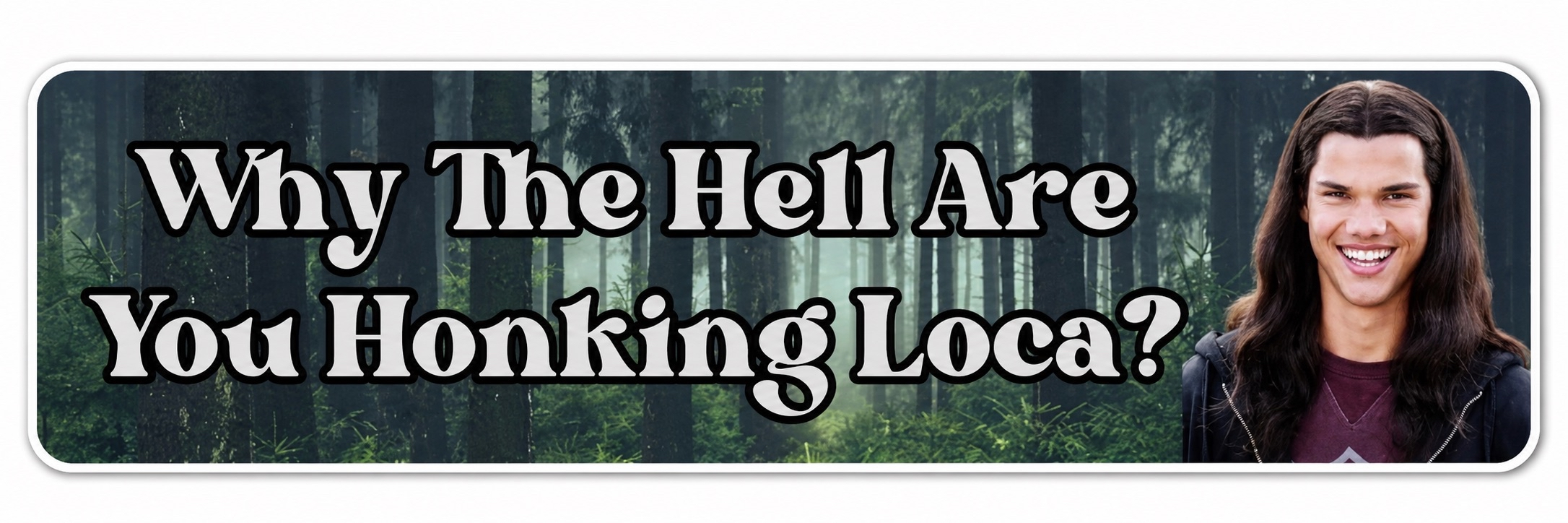 Why the hell are you honking Loca? Bumper Sticker