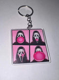 bubble gum Ghostface keychain